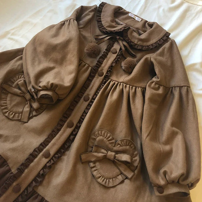 Dawn and Morning~Winter Lolita Coat Lovely Lolita Wool Coat Dress
