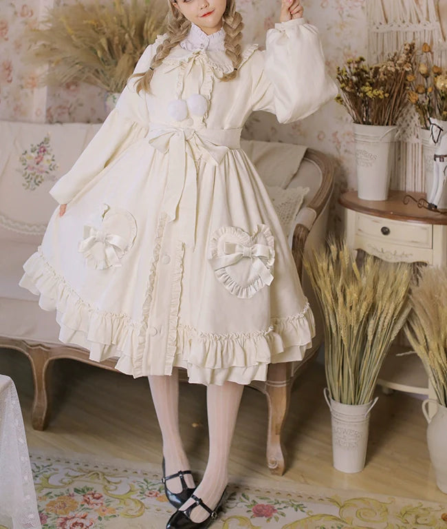 Dawn and Morning~Winter Lolita Coat Lovely Lolita Wool Coat Dress