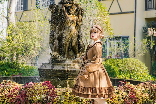 Dawn and Morning~Winter Lolita Coat Lovely Lolita Wool Coat Dress