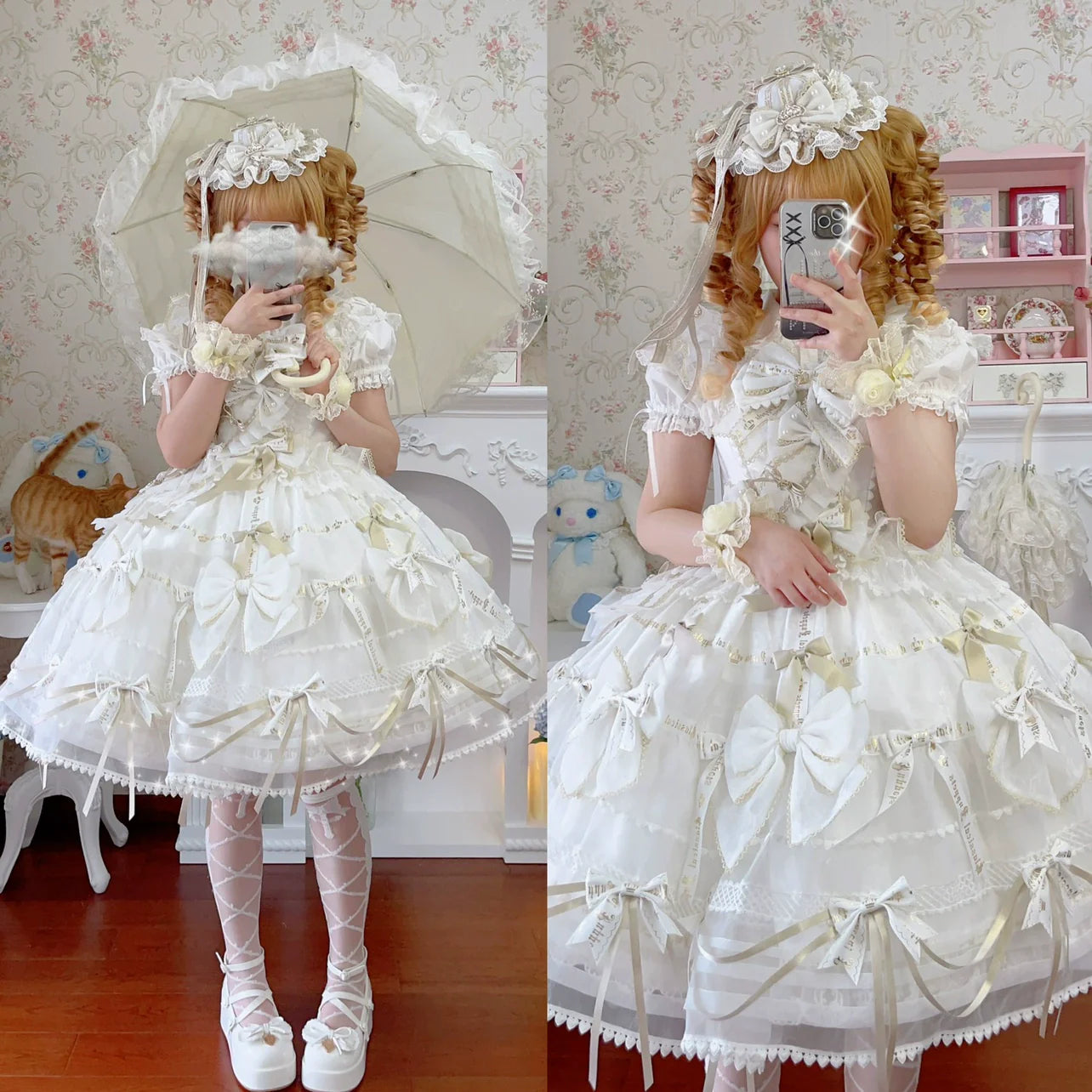Cheese Cat~Sweet Lolita Cake Top Hat Handmade Lolita Accessory