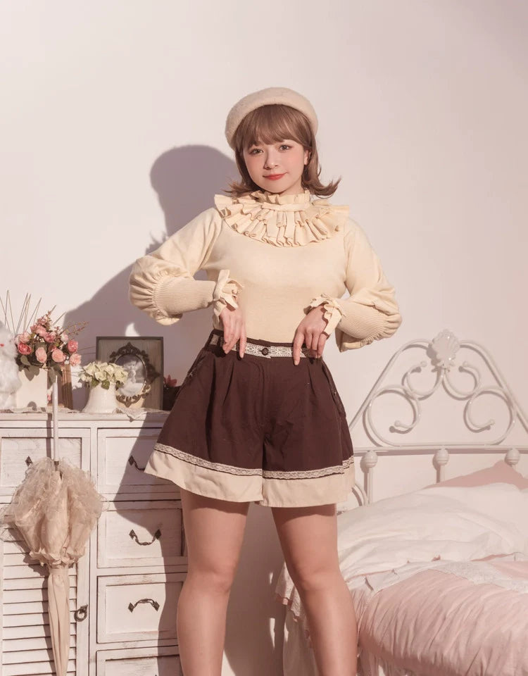 Miaoplus~Sweet Lolita Knit Sweater Long Sleeve Winter Lolita Top