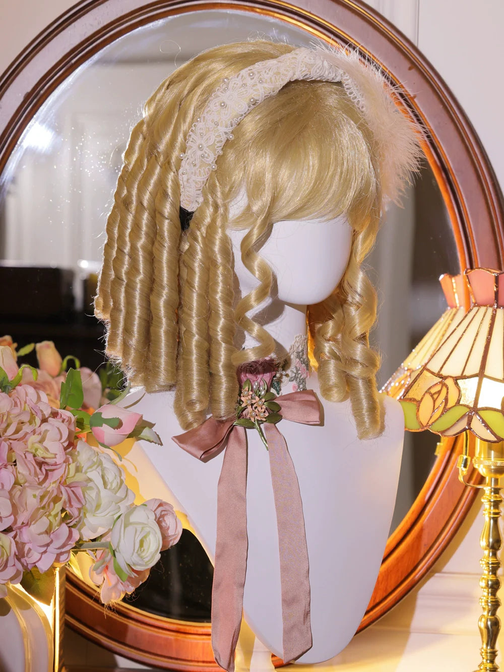 Mabuxi~33CM Sparkling Lolita Wig Roman Curls Gorgeous Court Wig