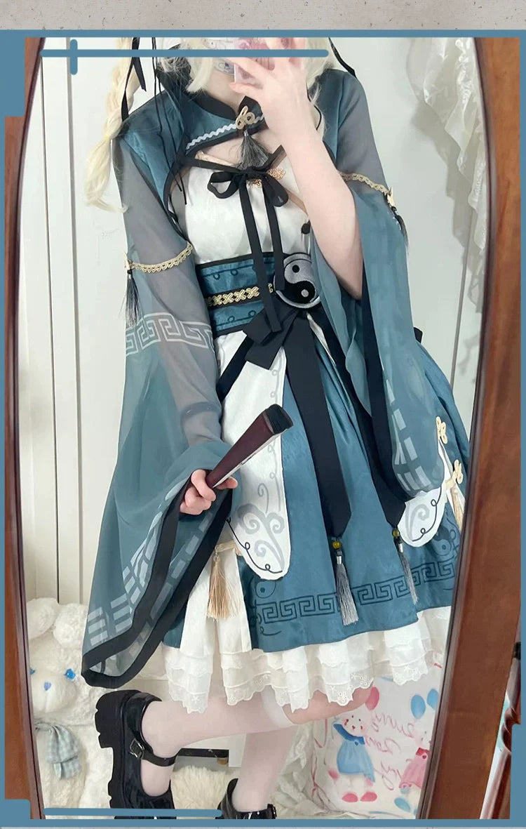 OCELOT~Qi Lolita JSK Suit Chinese Taoism Lolita Dress Set