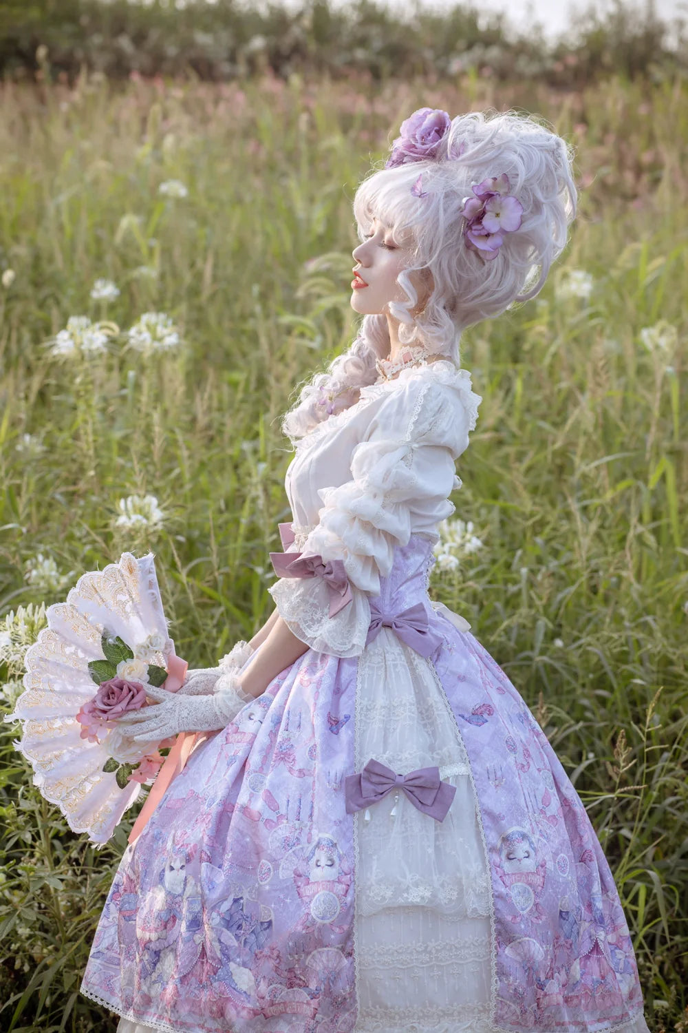 Miss Point~Elizabeth Meow~Classic Lolita Blouse Lotus Root Sleeve Lolita Shirt