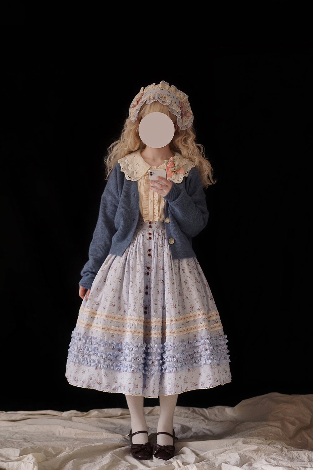 Miss Point~Flowers with Alice~Vintage Lolita Winter Fall Knitted Sweater Coat