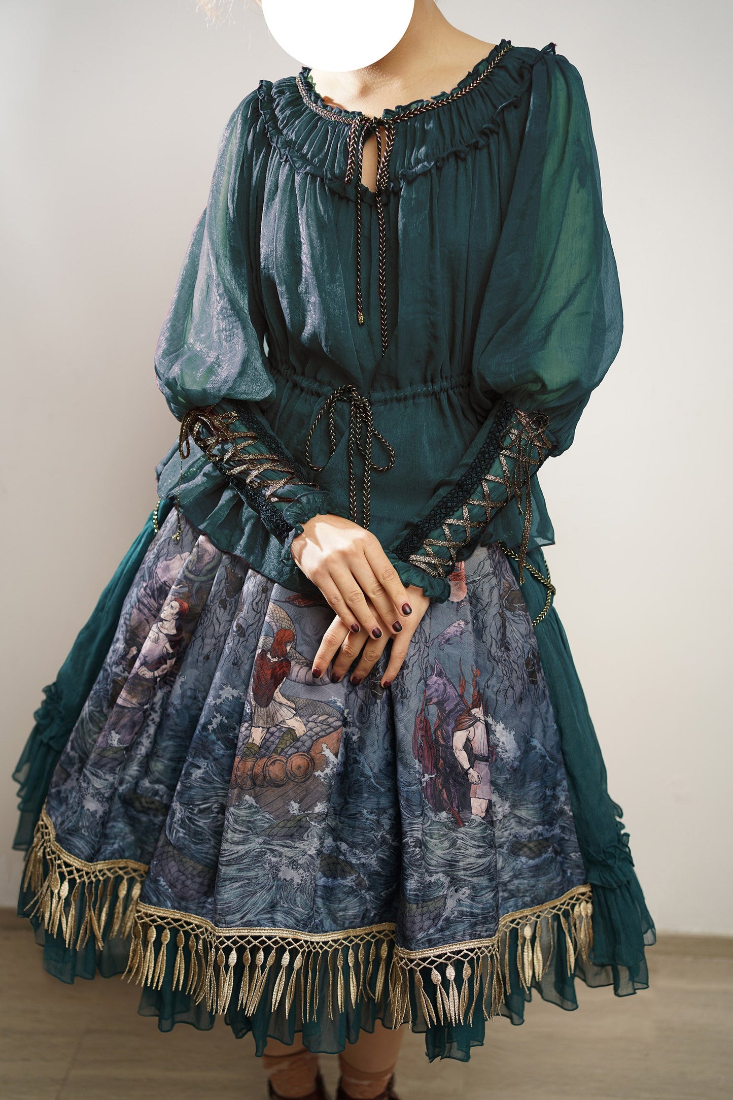 (BFM)FunCcino~Ragnarok~Nordic Lamb Leg Sleeves Lolita Blouse