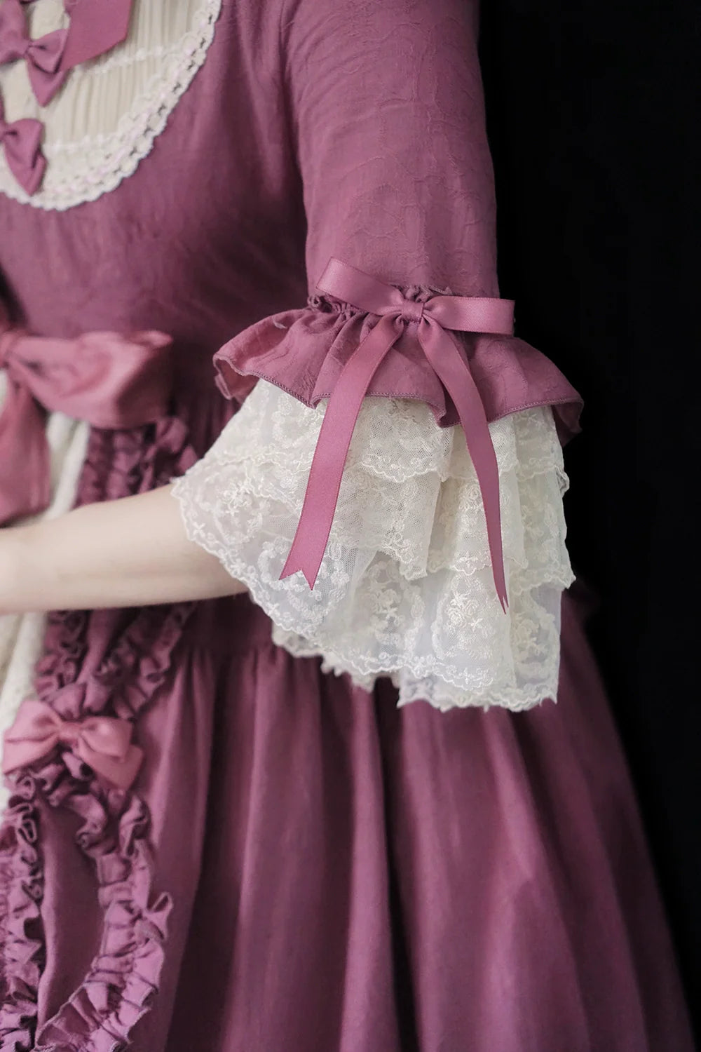 Miss Point~Lilyka Garden~Classic Lolita OP Dress Elegant Floral Wall Princess Sleeve
