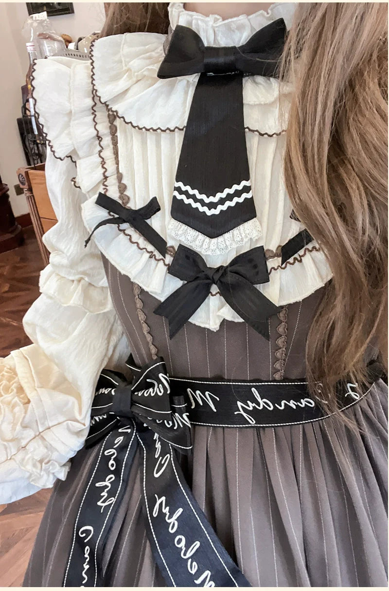 Buling Moon~Sweetheart Puppet~Retro Lolita OP Elegant Daily Lolita Dress