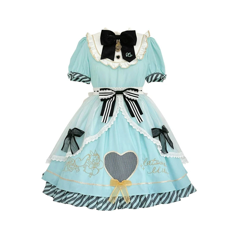 Confession Balloon~Alice in Wonderland~IP Collab Sweet Lolita OP Dress and KC