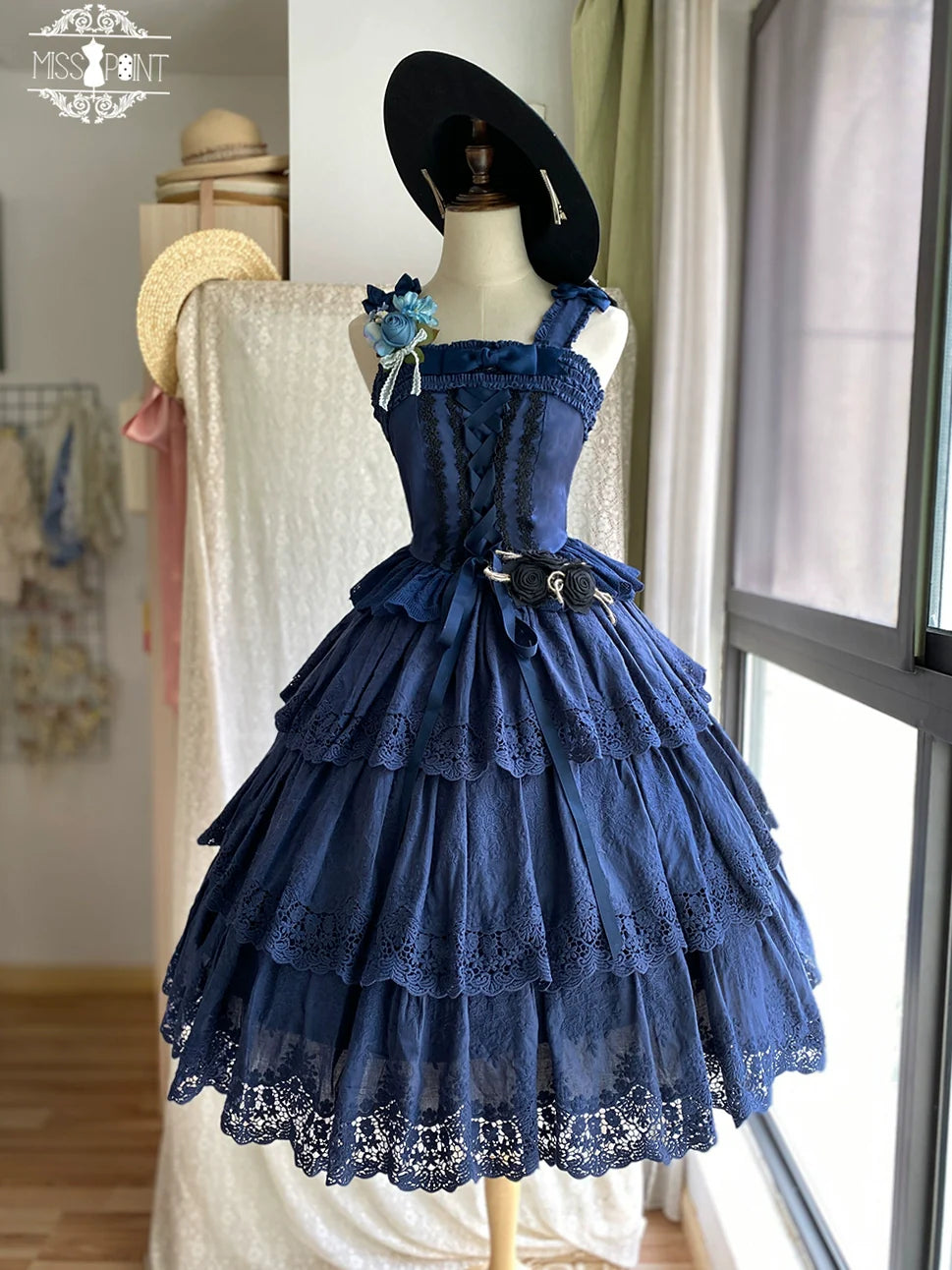 Miss Point~Forest Waltz~Classic Lolita Tiered Skirt Multi-layer Embroidered SK