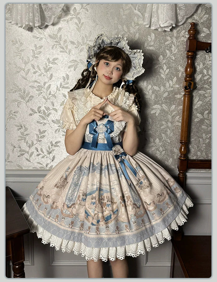 Alice Girl~Sea Salt Fairytale~Sweet Lolita Headdress Built-in Wire BNT and Bow KC