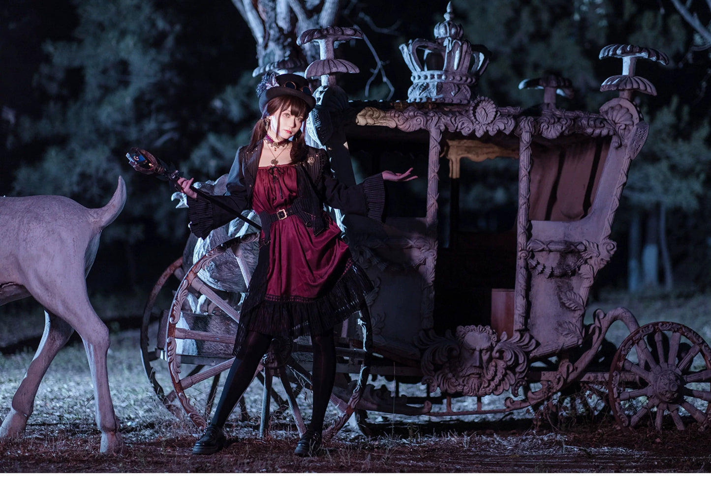 (BFM)Mr. Yi's Steam Continent~Gothic Lolita Cardigan Long Sleeve Black Short Jacket
