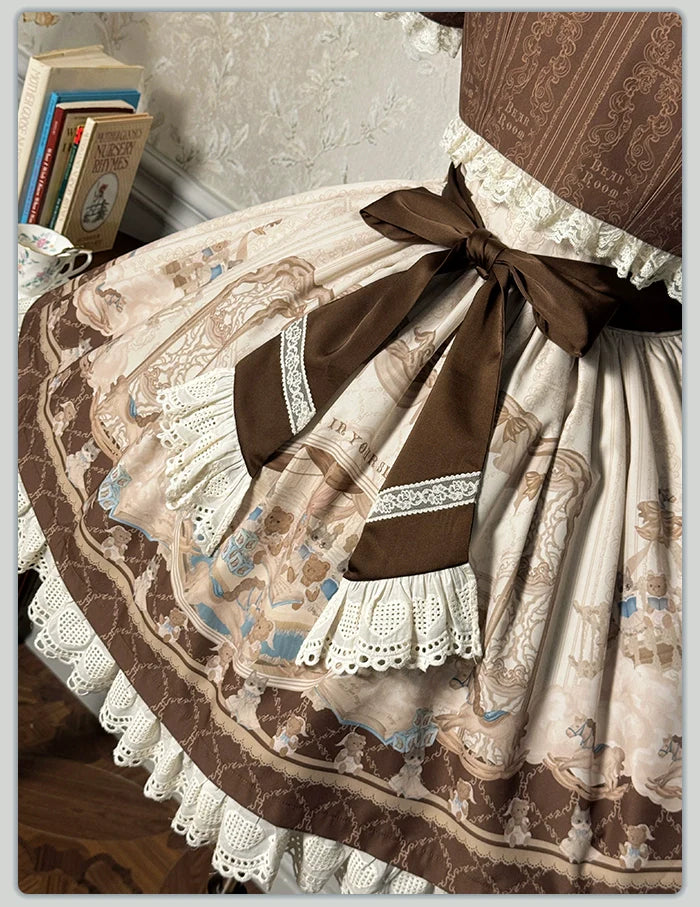Alice Girl~Sea Salt Fairytale~Sweet Doll-like Lolita OP Animal Printed Lolita Dress