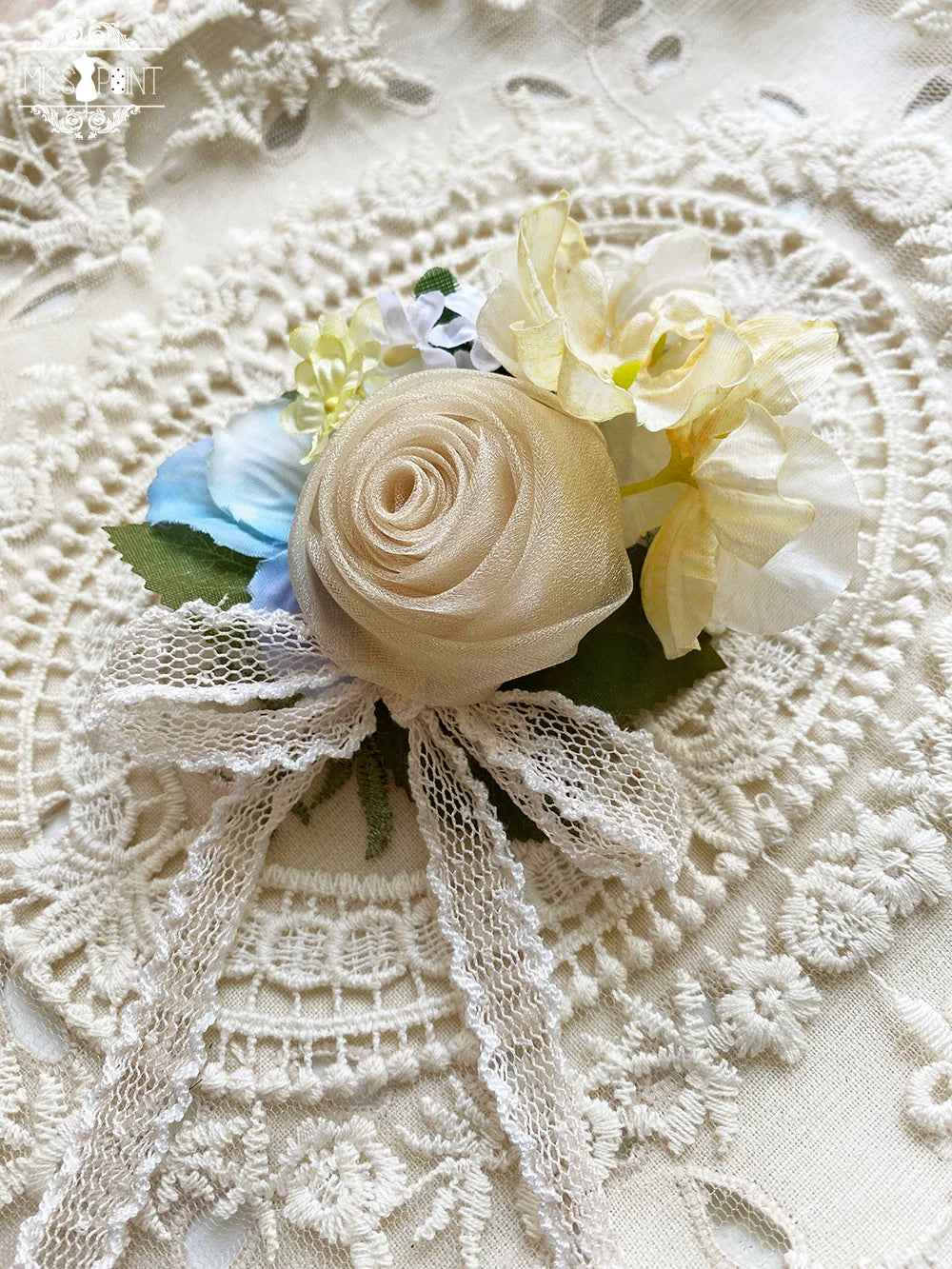 Miss Point~Sweet Lolita Accessories KC Hair Clip Brooch Waistband Cuffs