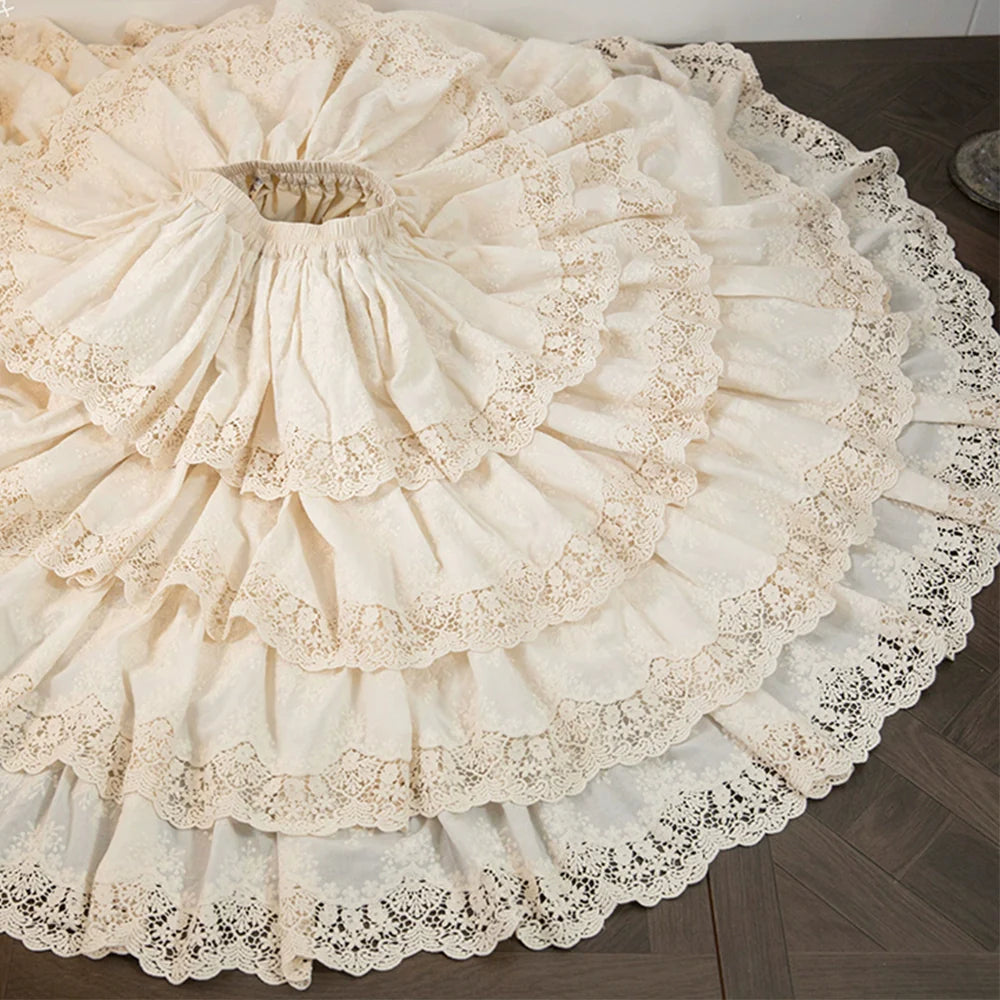 Miss Point~Forest Waltz~Classic Lolita Tiered Skirt Multi-layer Embroidered SK