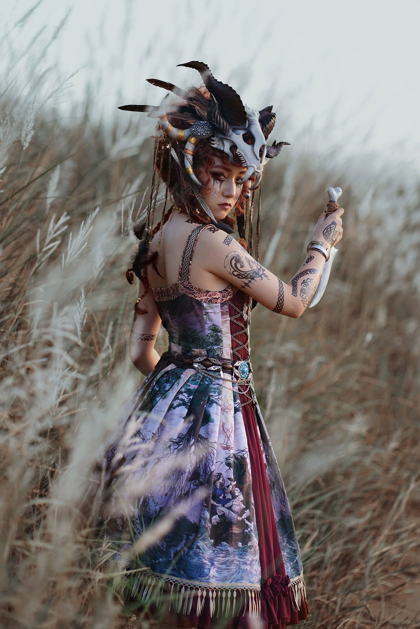 (BFM)FunCcino~Ragnarok~Nordic Style Loki Lolita JSK SK Dress