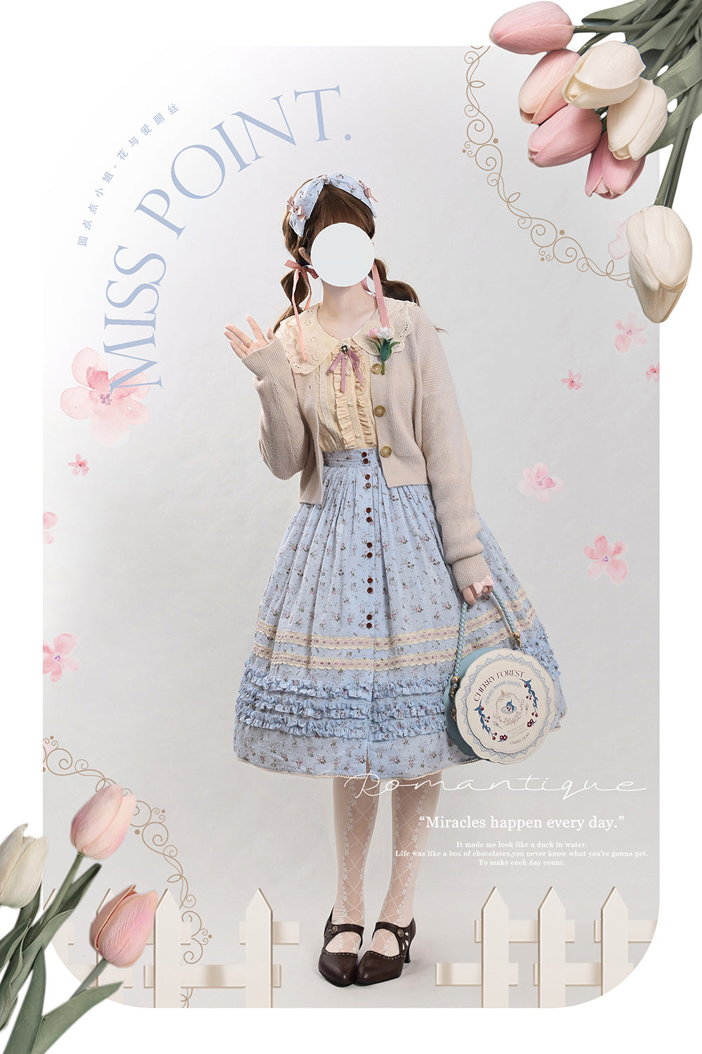 Miss Point~Flowers with Alice~Vintage Lolita Winter Fall Knitted Sweater Coat