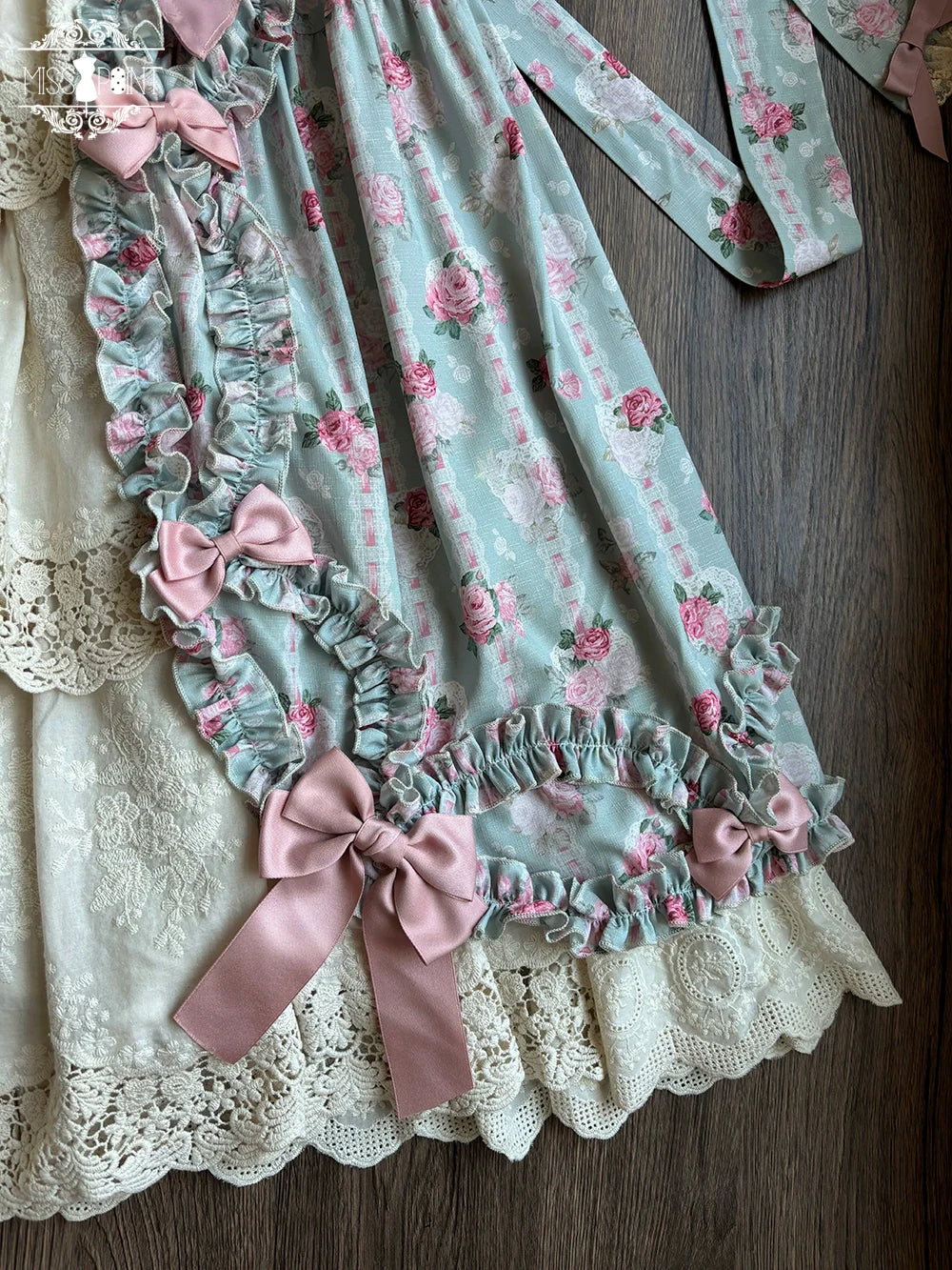 Miss Point~Lilyka Garden~Classic Lolita OP Dress Elegant Floral Wall Princess Sleeve