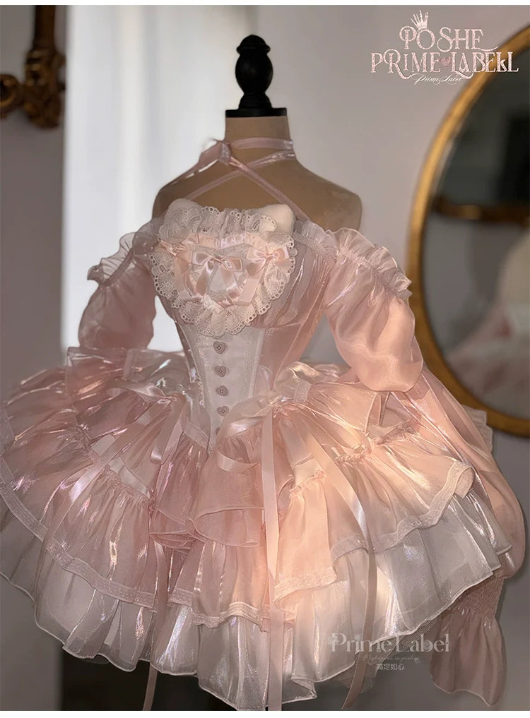POSHEPOSE~Jewel Box · Button Cat Dream~Gorgeous Princess Lolita Dress Set with KC and Handbag