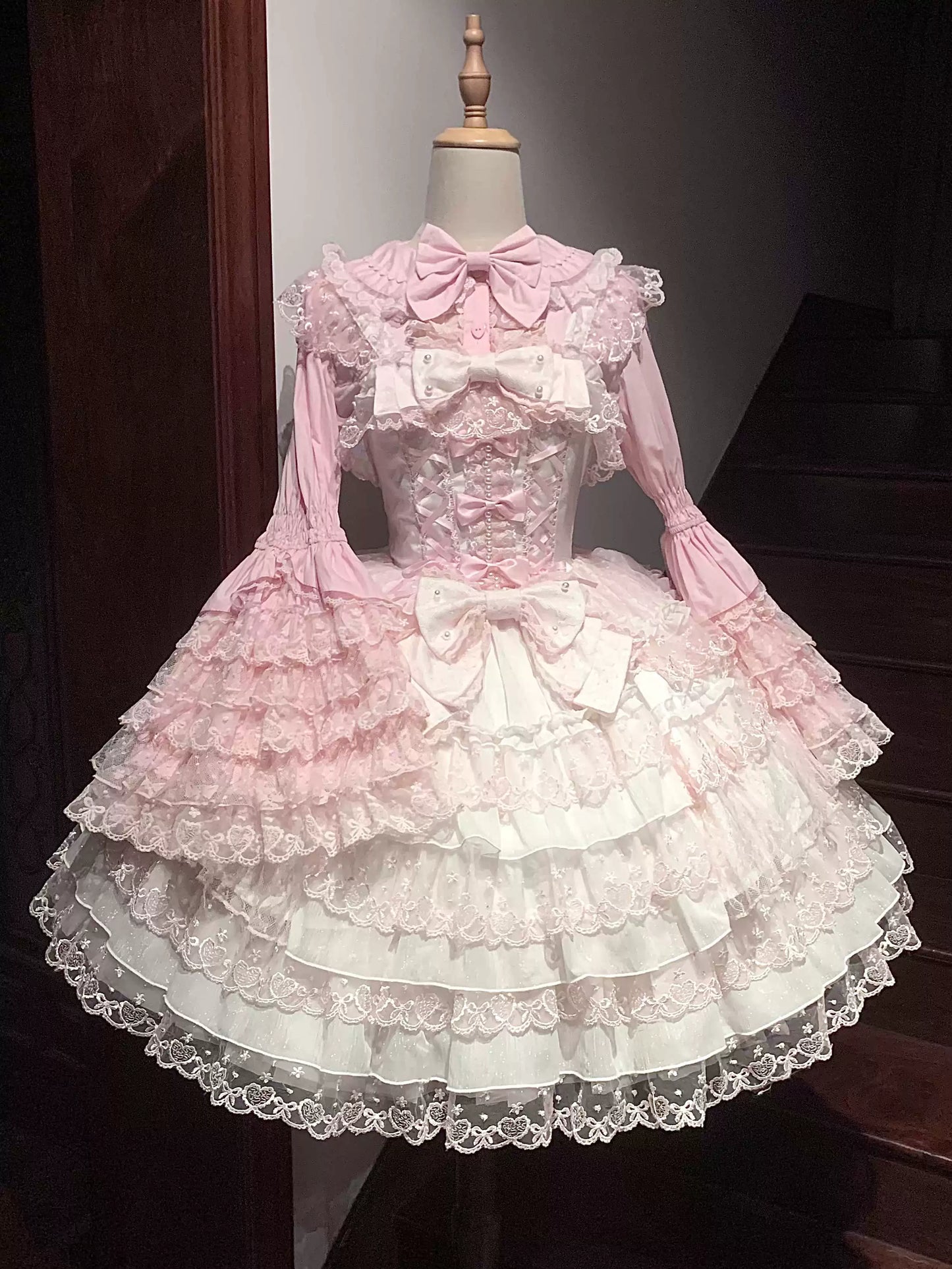 Sugar Girl~Love Overture~Sweet Lolita JSK Suit Tiered Ruffles Dress