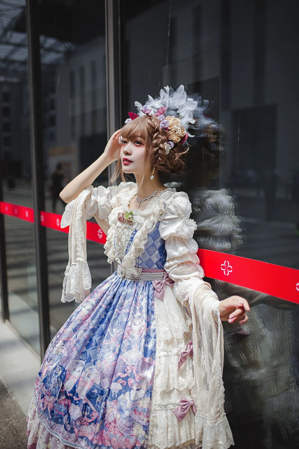 Miss Point~Elizabeth Meow~Classic Lolita Blouse Lotus Root Sleeve Lolita Shirt