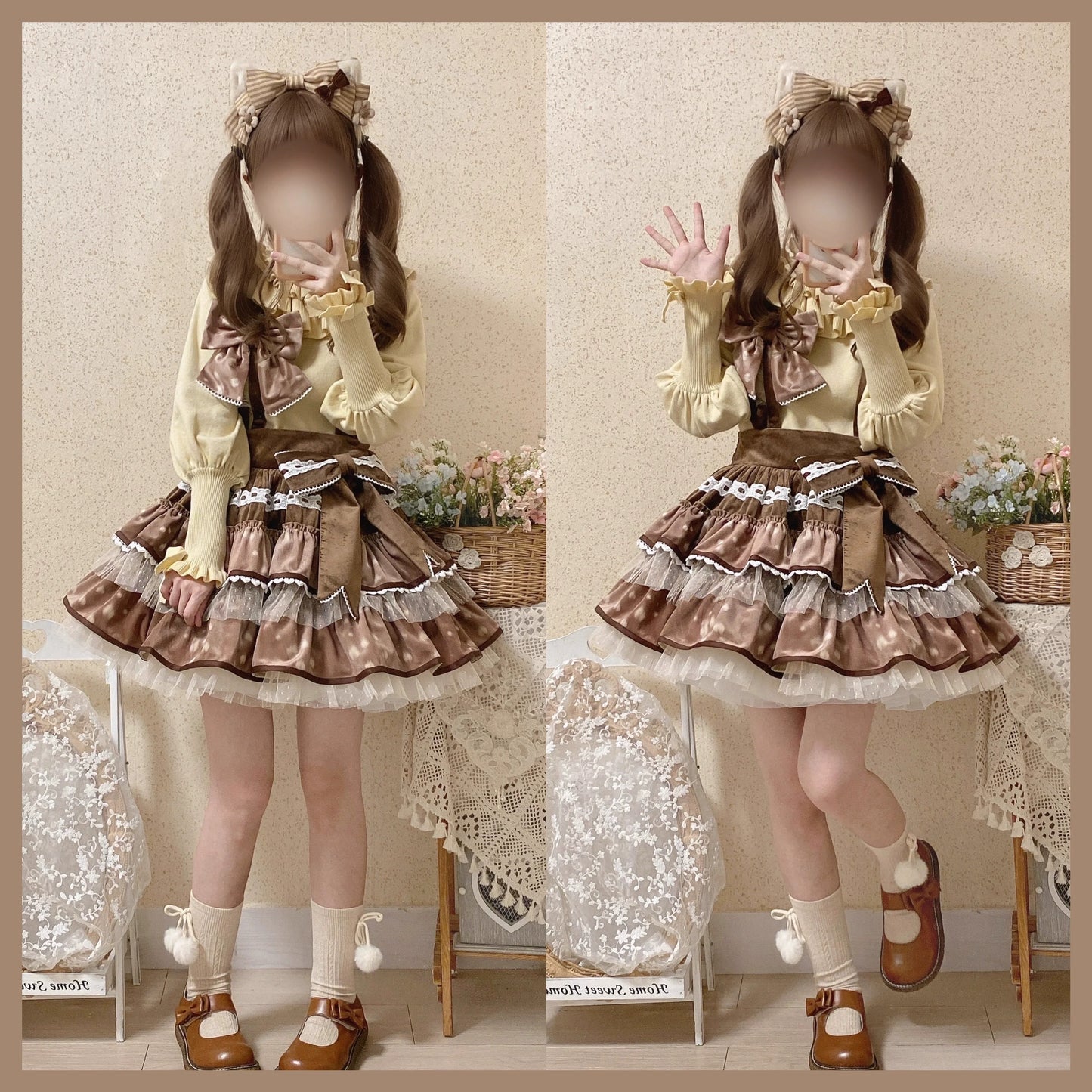 Miaoplus~Sweet Lolita Knit Sweater Long Sleeve Winter Lolita Top