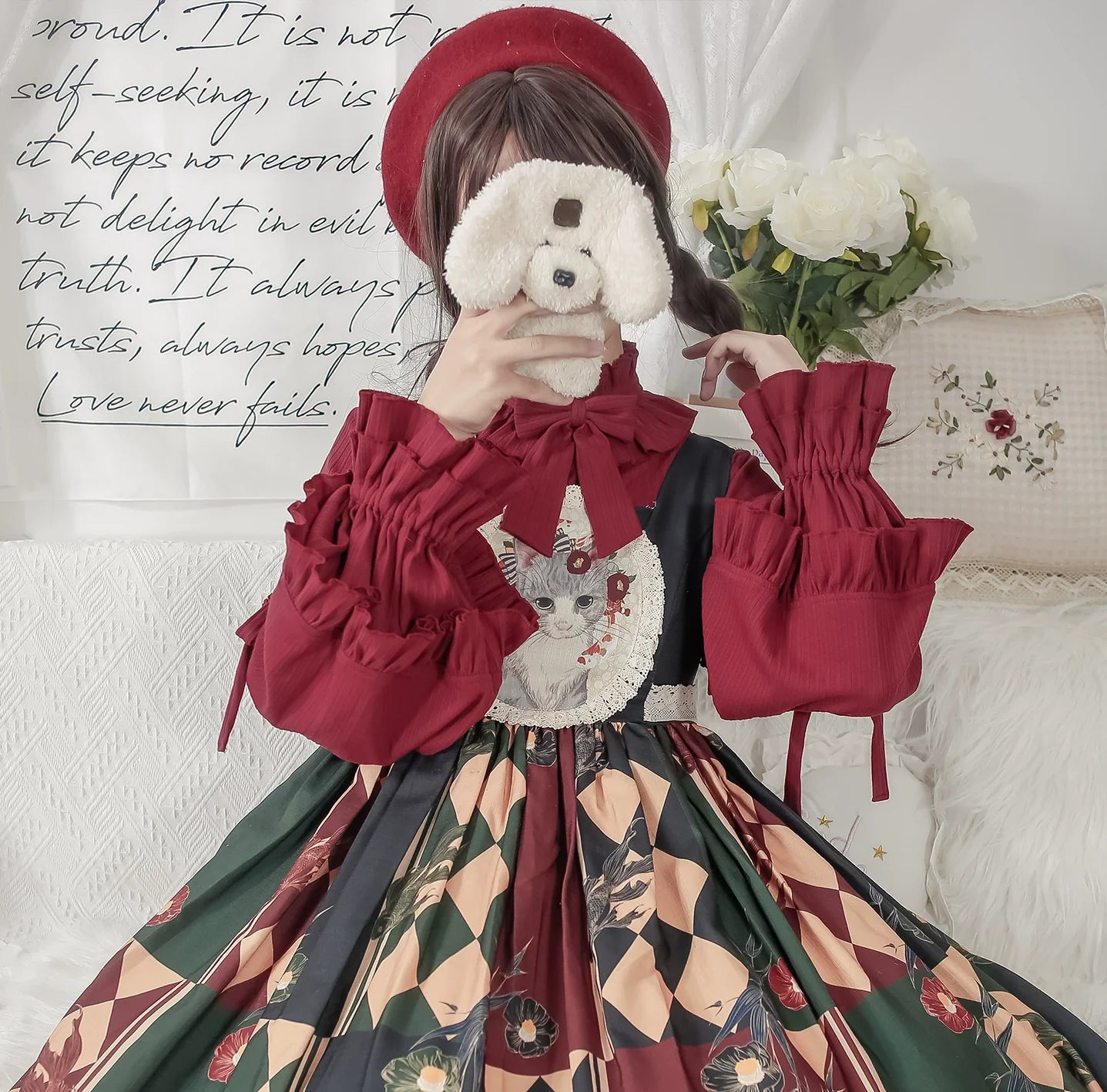 MIST~First Snow~Sweet Lolita Sweater Winter Puff Sleeve Knitting Innerwear
