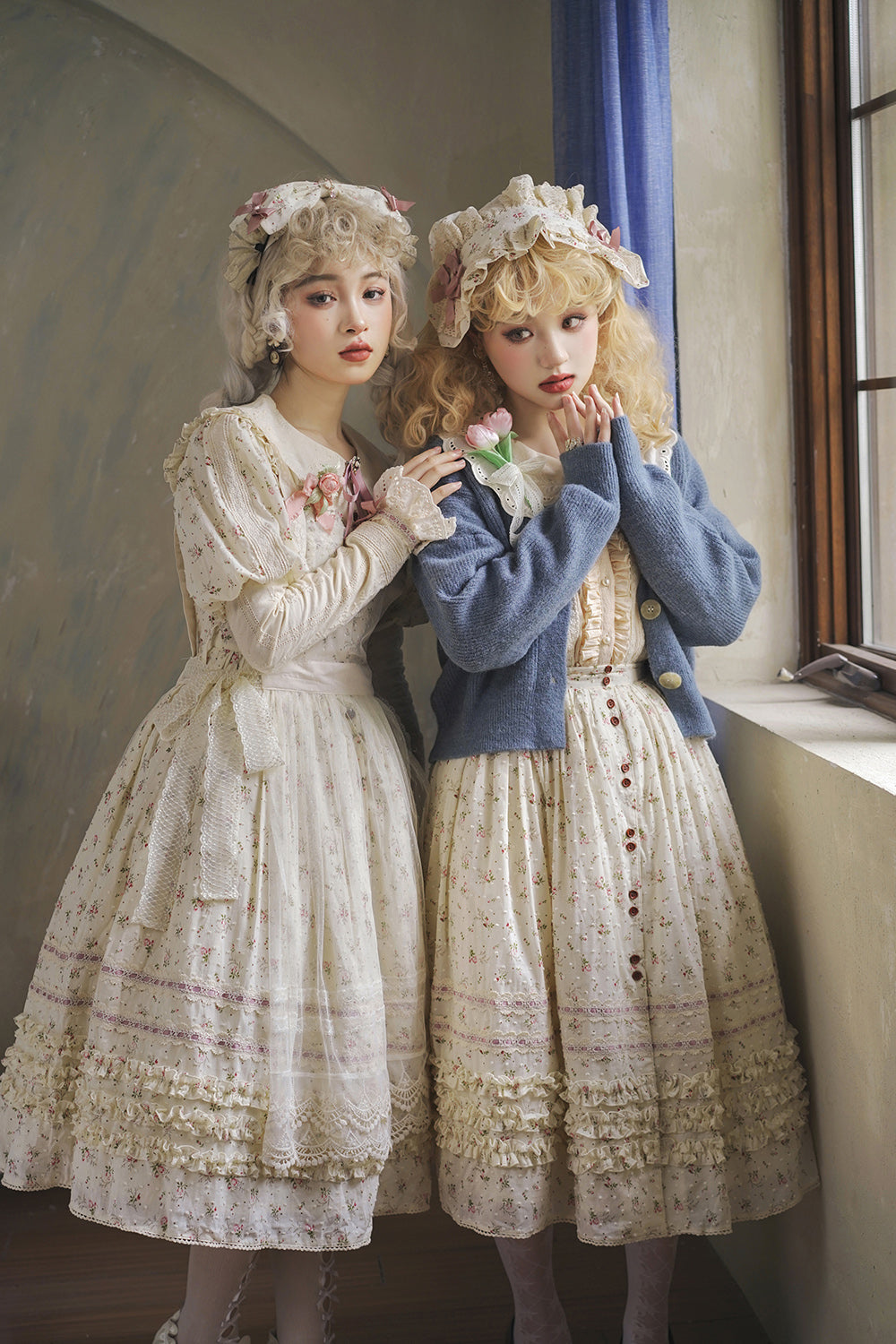 Miss Point~Flowers with Alice~Vintage Lolita Winter Fall Knitted Sweater Coat
