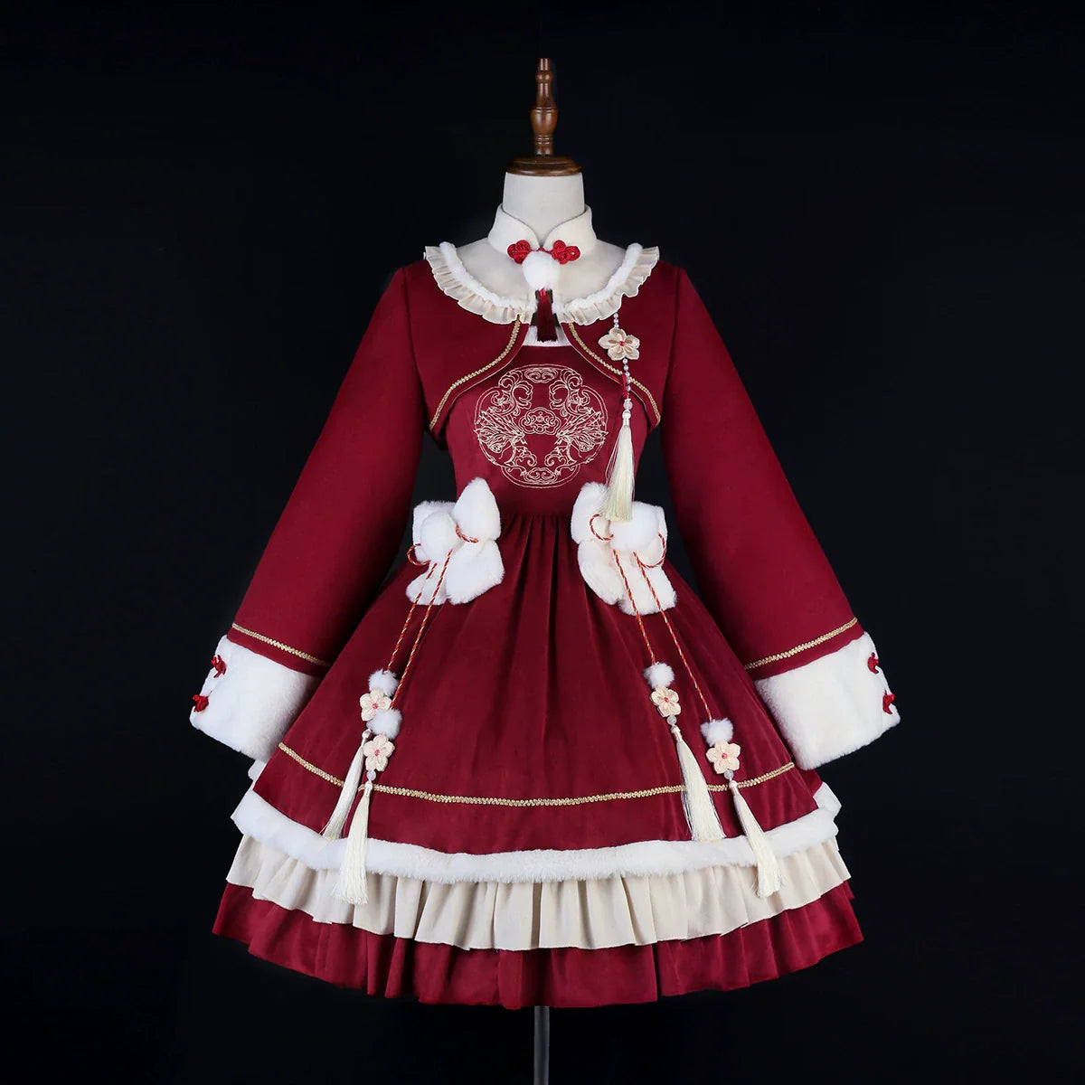 Your Princess~Qi Lolita JSK Suit New Year Lolita Bolero and Dress