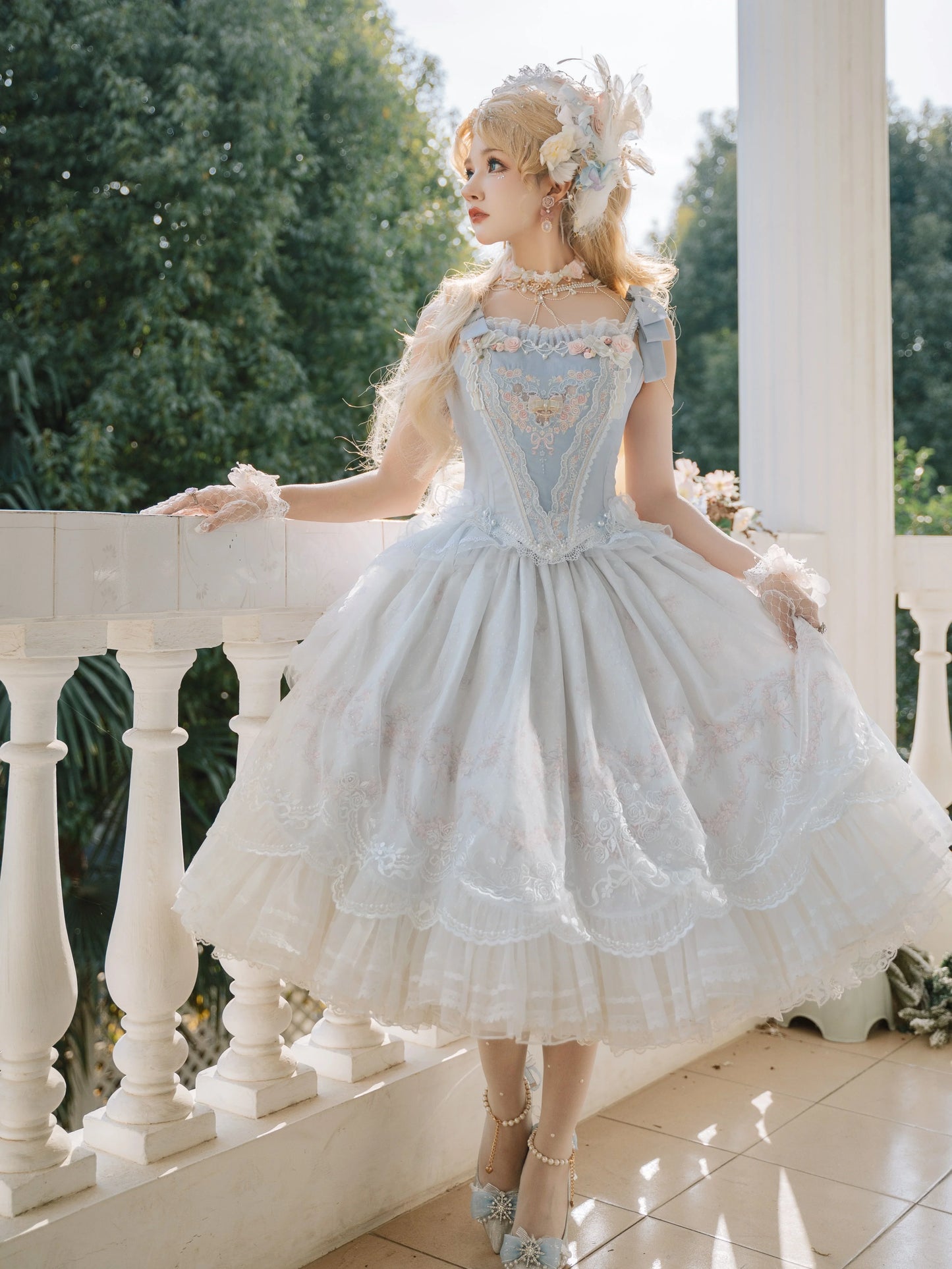 (BFM)Garden Cat~Dreamy Dance Gorgeous Lolita JSK and SK