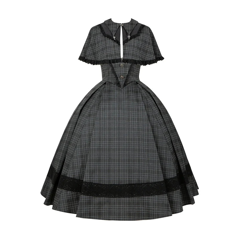 With PUJI~Ming Stationery~Gothic Lolita Bustier Dress and Shawl Set Lolita Blouse