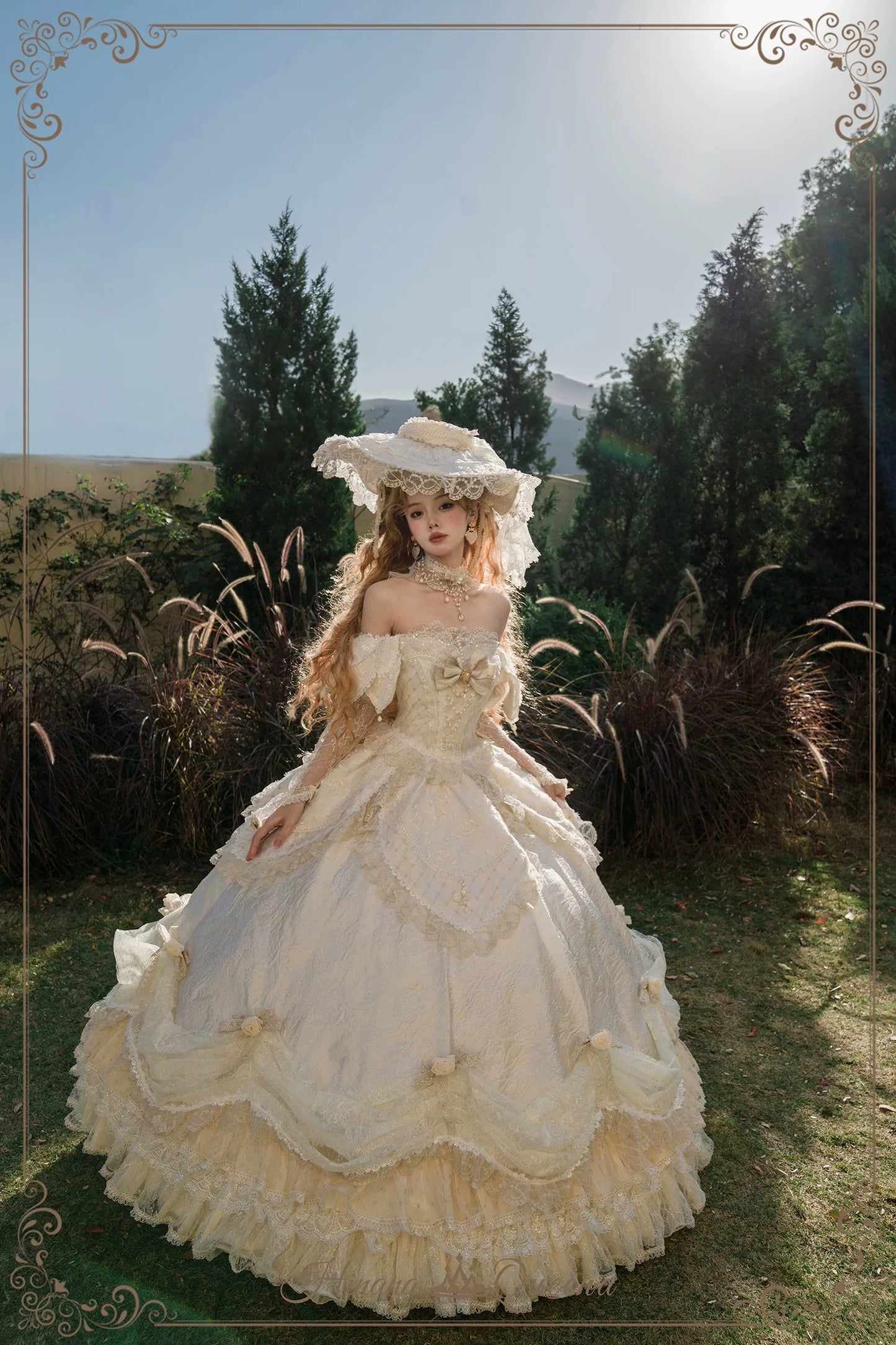 Hinana Queena~With Belle~Bridal Wedding Lolita OP Dress Available for Custom Size