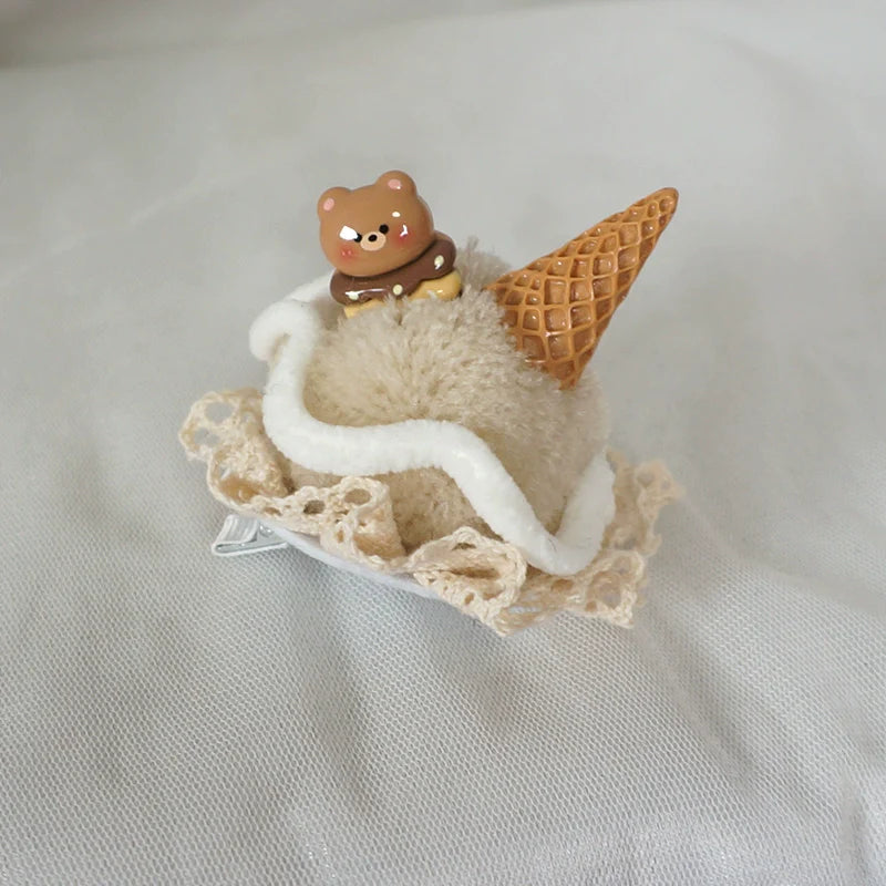 MaoJiang Handmade~Sweet Lolita Headdress Ice Cream Cone Hair Clip