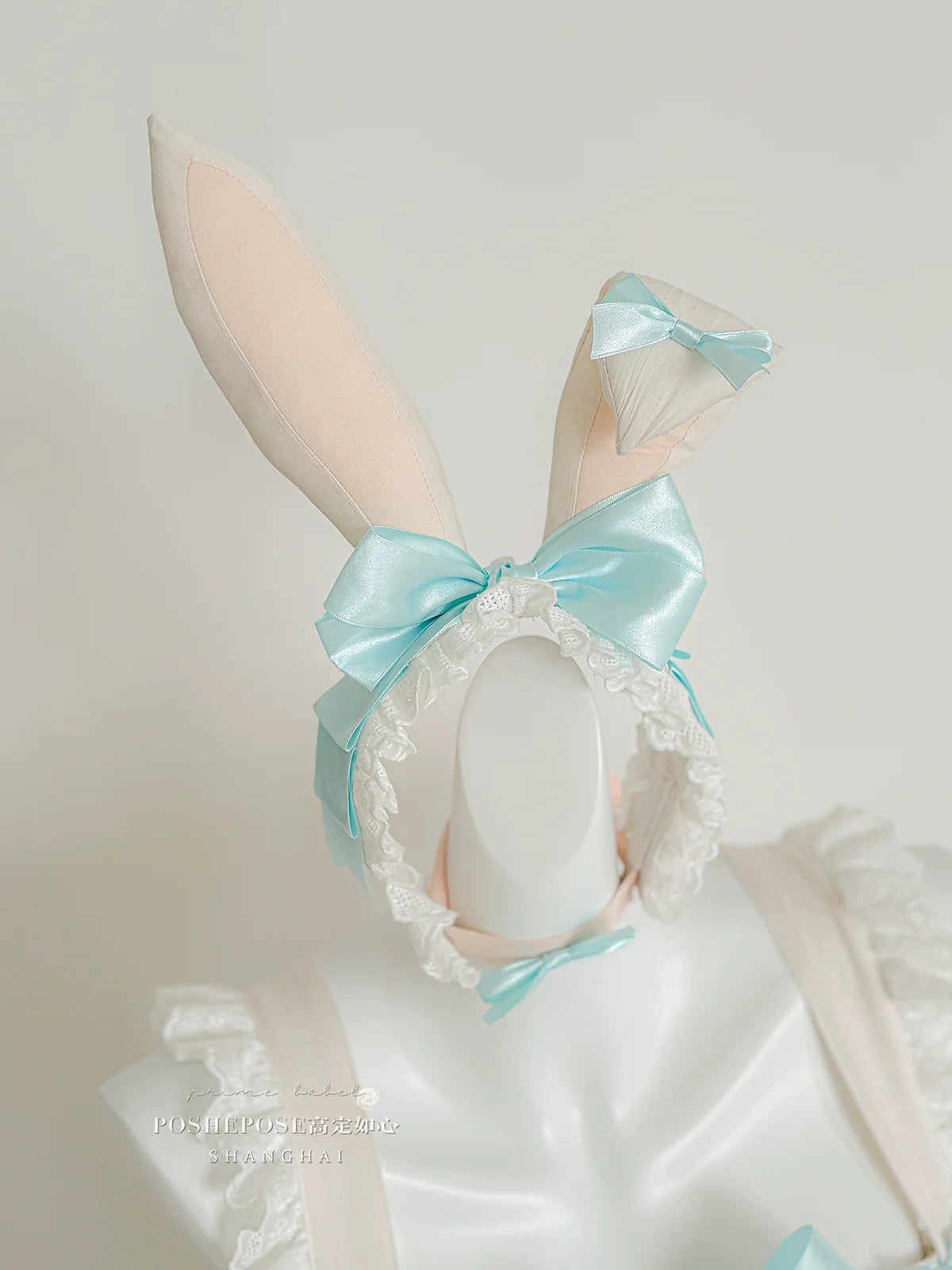 POSHEPOSE~Maid Bunny~Gorgeous Sweet Lolita OP Dress with Detachable Sleeves and Apron