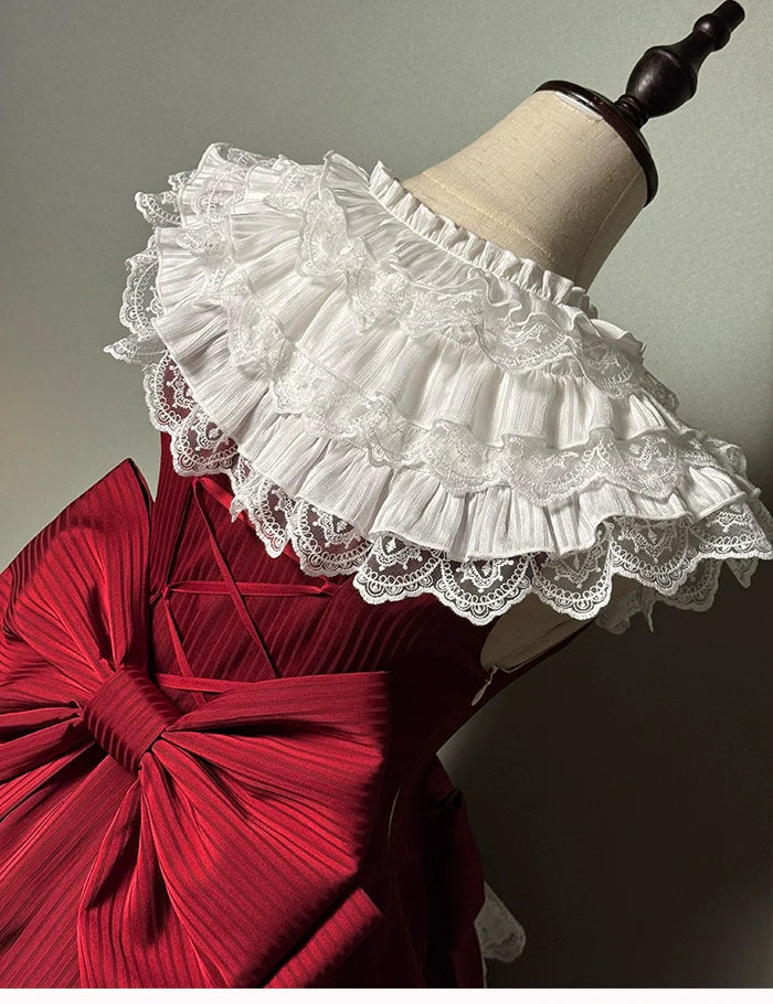 Alice Girl~Arrogant Miss~Sweet Lolita Jumper Dress with Tiered Lace Dress