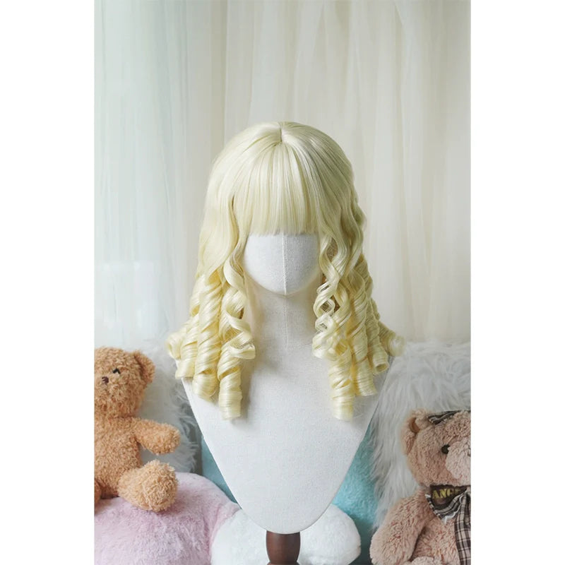 Imperial Tea~Retro Lolita Wig Short Roman Curl Hairpiece