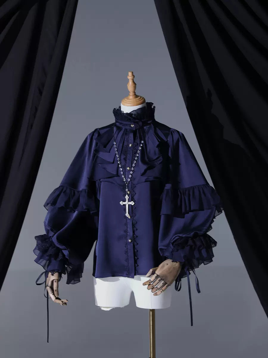 (Buyforme)ZJstory~Dragon Bone Cemetery~Gothic Lolita Shirt Long Sleeve Blouse