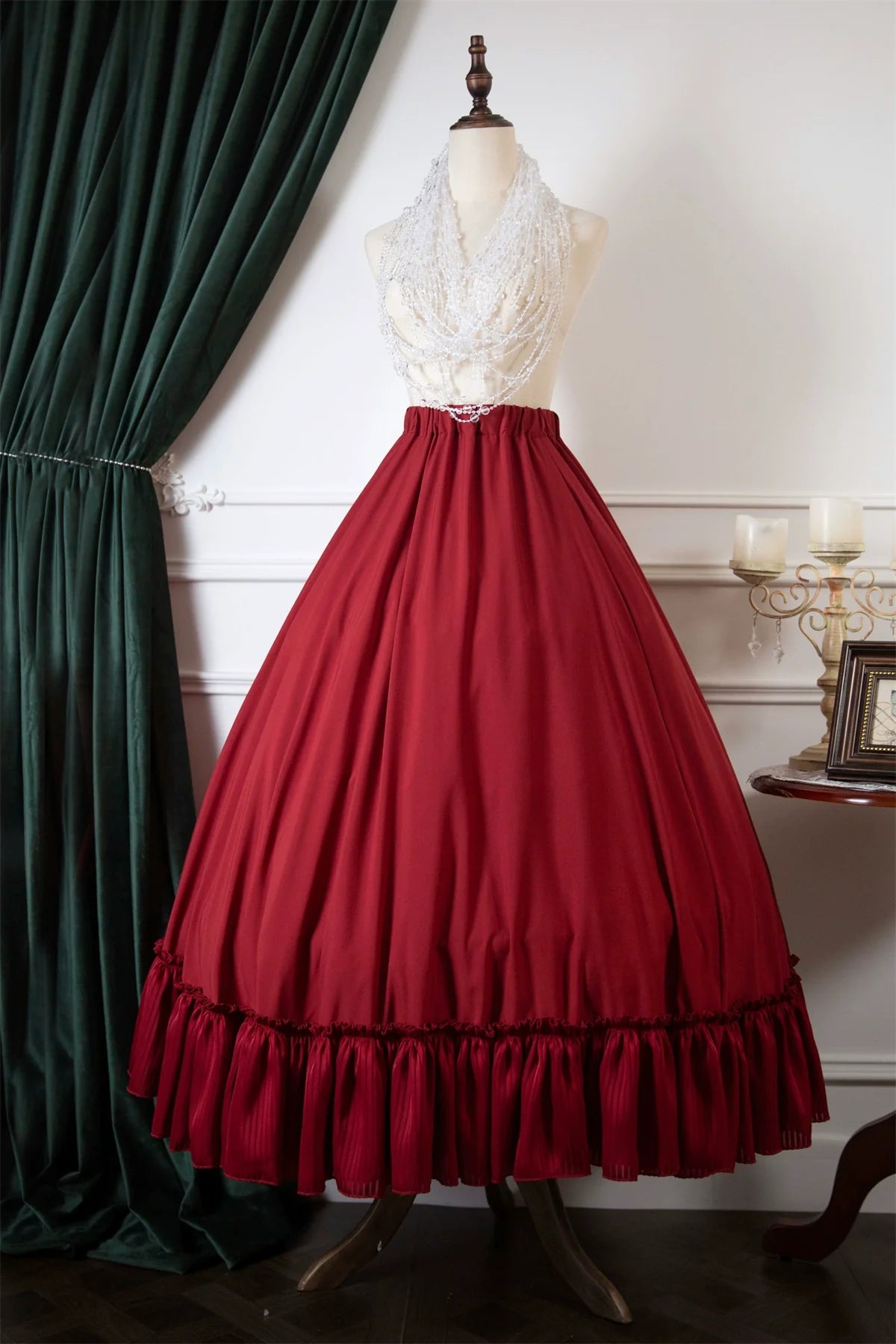 Muppet Mind Ben~Daily Lolita Extended Underskirt Black White and Red Lolita Skirt