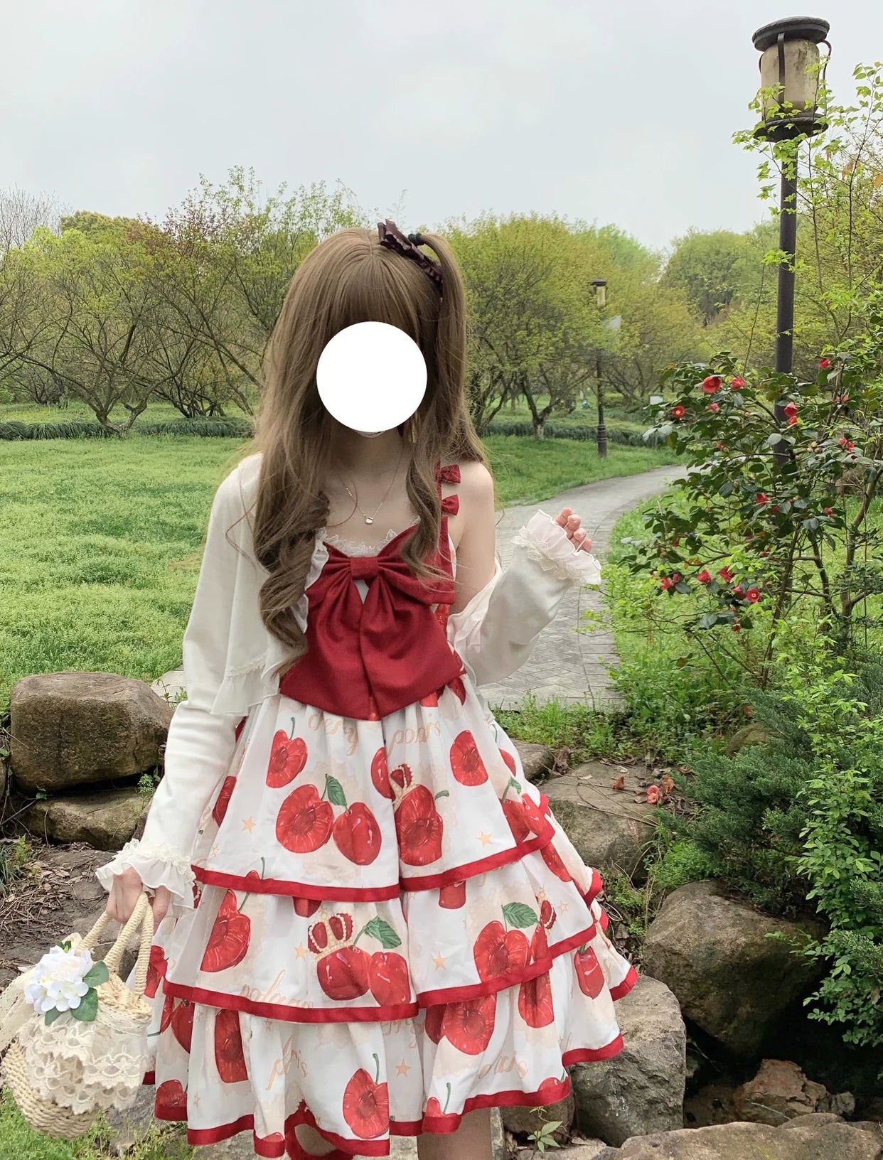 Polaris Lolita~Cherry Crown~Sweet Lolita JSK Three-tiered Dress