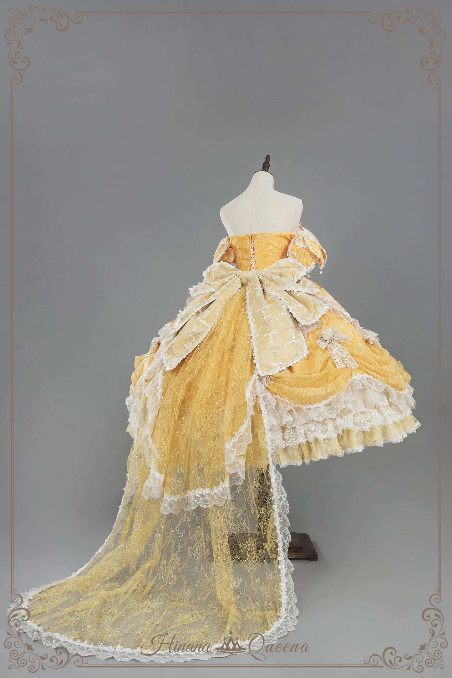 HinanaQueena~With Belle~Bridal Lolita Dress Accessory Set Top Hat and Trailing
