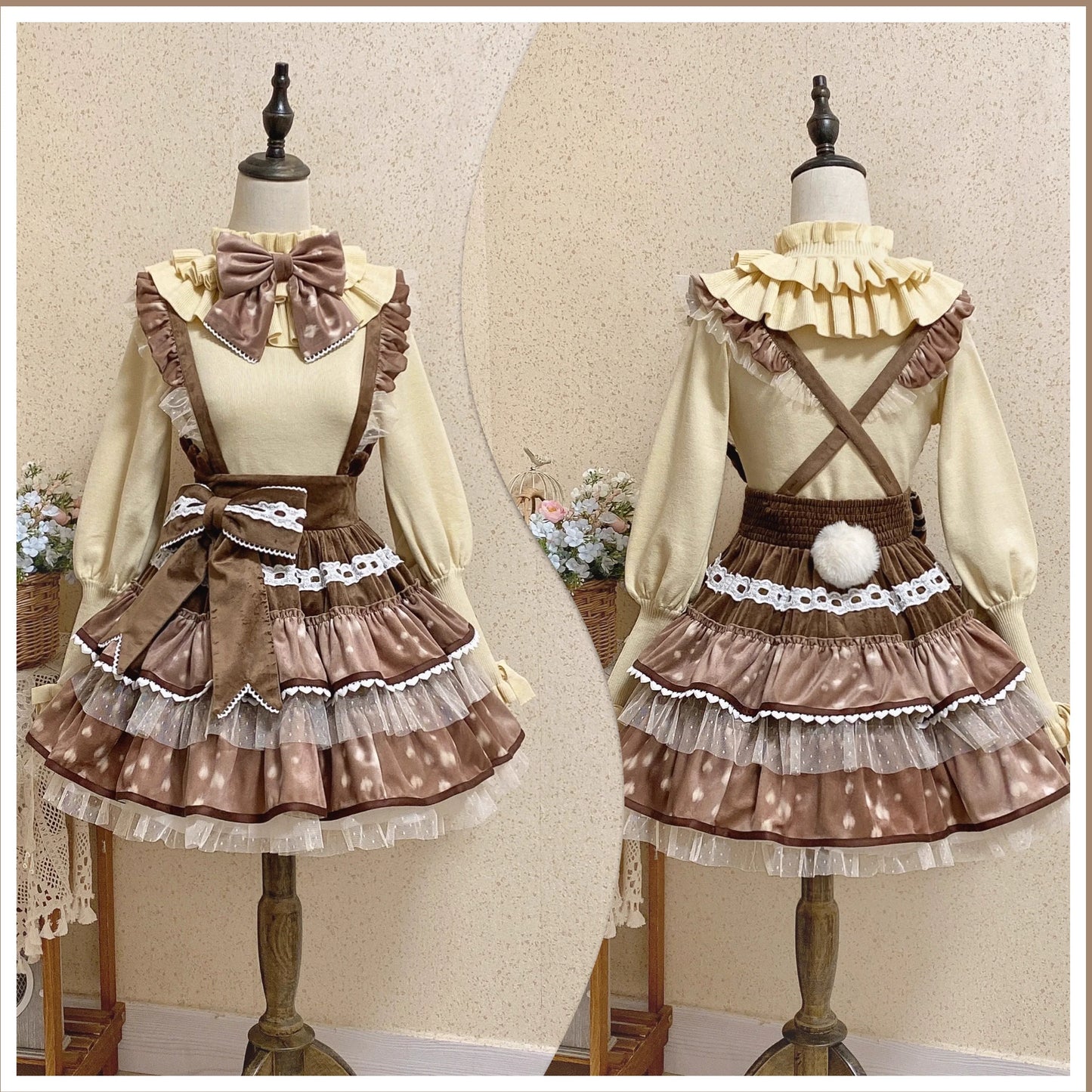 Miaoplus~Sweet Lolita Knit Sweater Long Sleeve Winter Lolita Top
