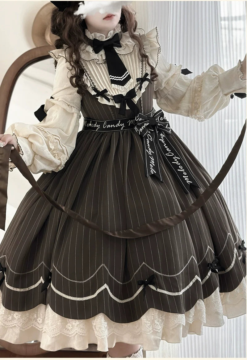 Buling Moon~Sweetheart Puppet~Retro Lolita OP Elegant Daily Lolita Dress