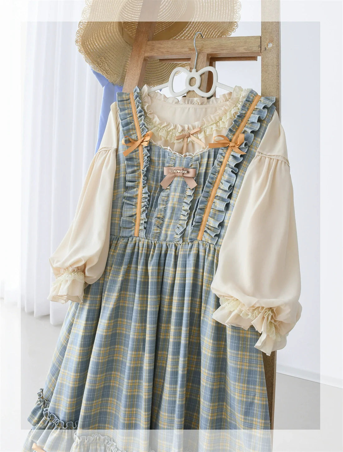 EESSILY~Green Fairy Tales~Classic Lolita Plaid JSK Plus Size Lolita Dress