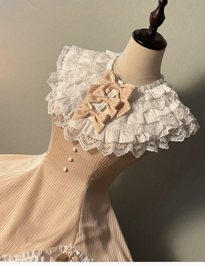 Alice Girl~Arrogant Miss~Sweet Lolita Jumper Dress with Tiered Lace Dress