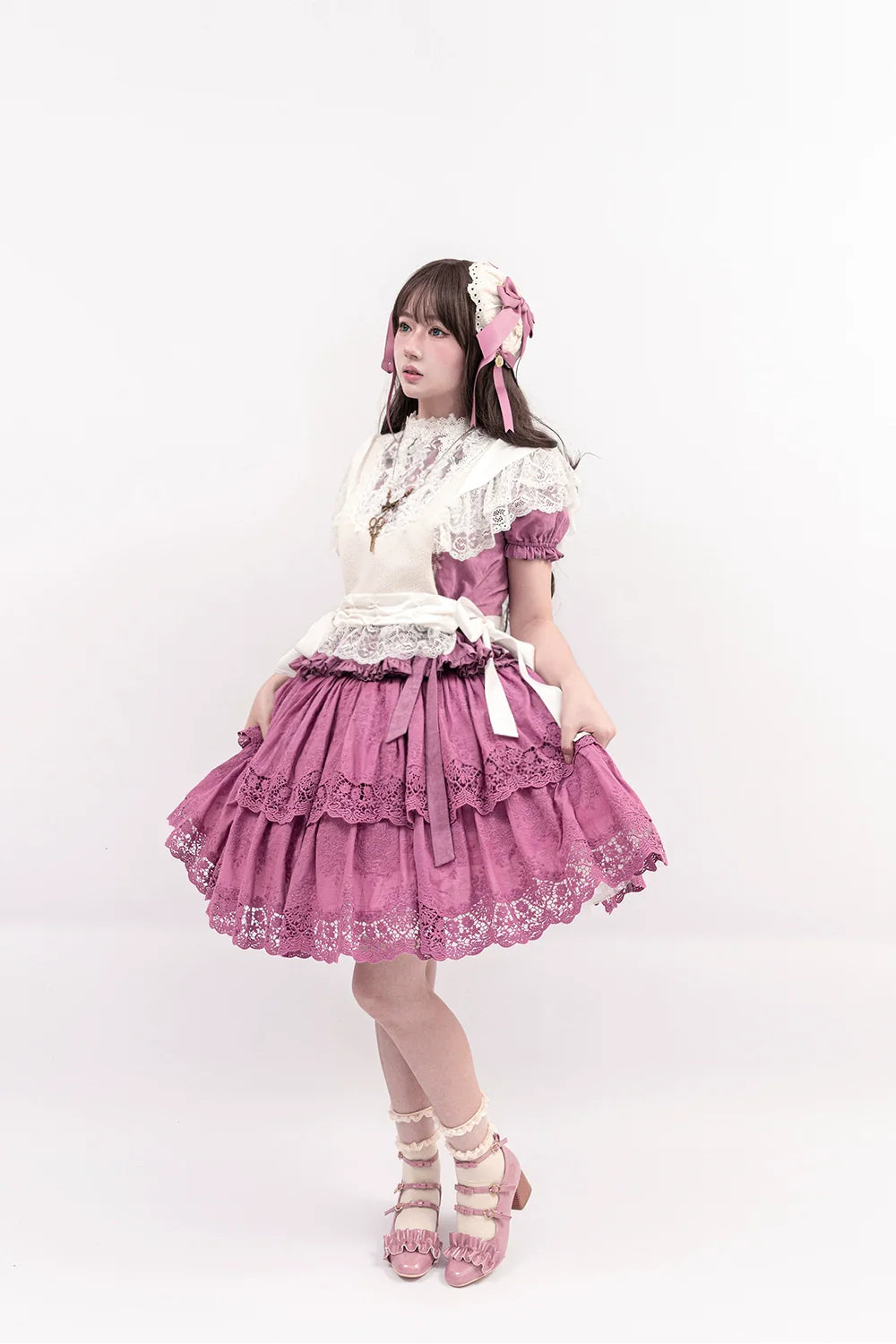Miss Point~Forest Waltz~Classic Lolita Tiered Skirt Multi-layer Embroidered SK