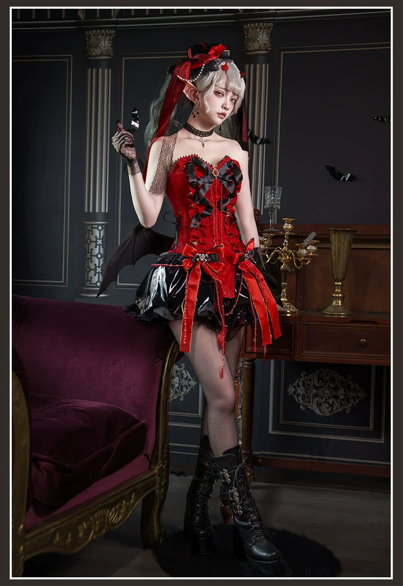 Signorina~Daydreamer~Gothic Lolita Shorts Set Lolita Fishbone Corset