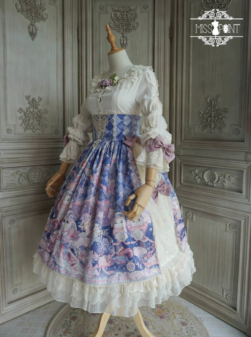 Miss Point~Elizabeth Meow~Classic Lolita Blouse Lotus Root Sleeve Lolita Shirt