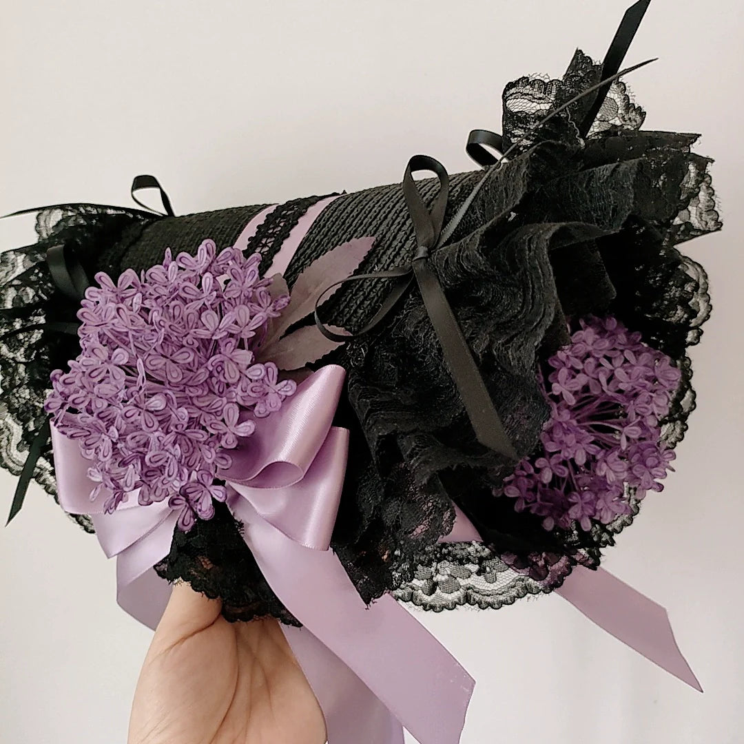 Honey Princess~Handmade Gothic Lolita BNT Halloween Lolita Hat