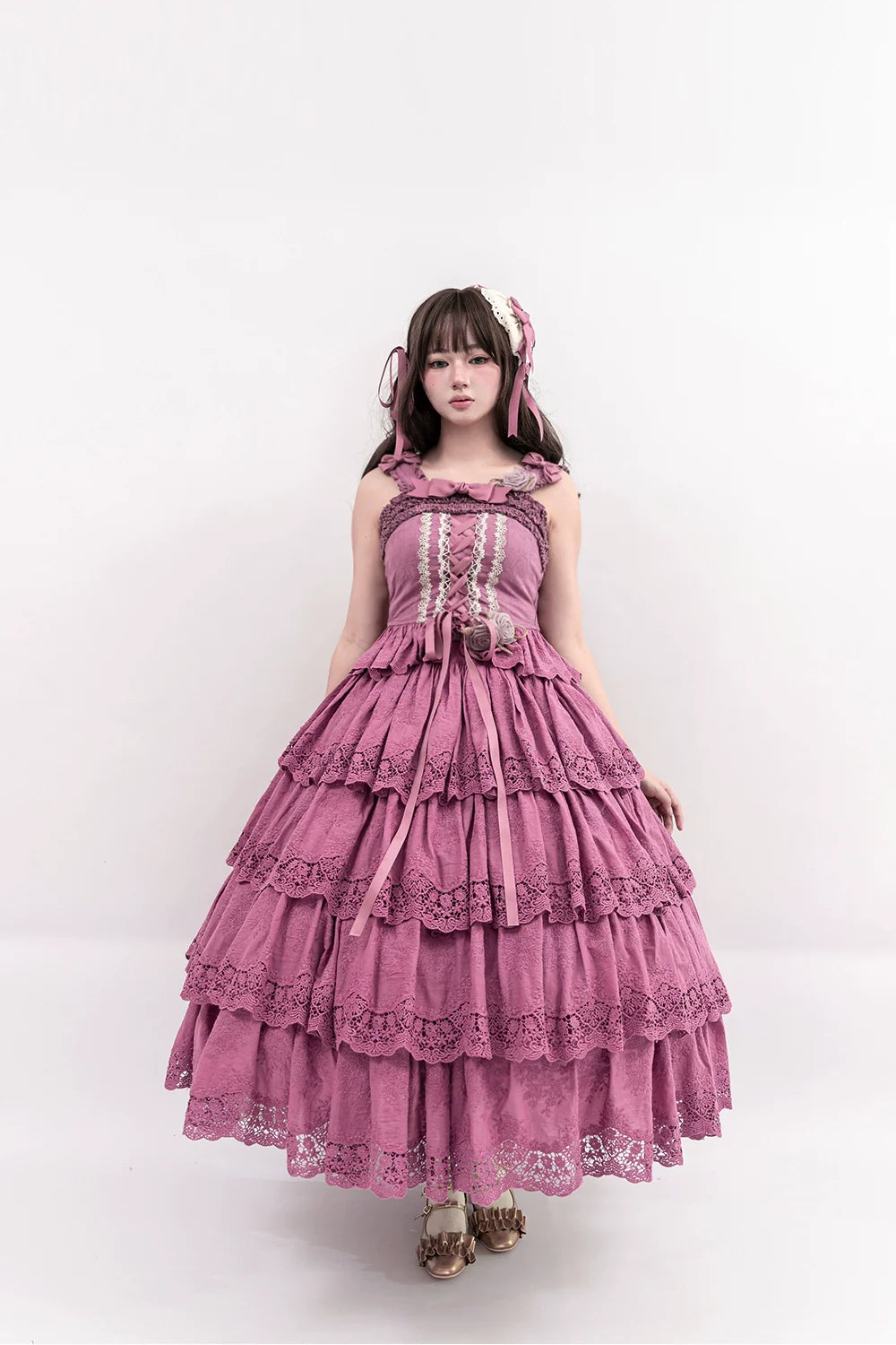 Miss Point~Forest Waltz~Classic Lolita Tiered Skirt Multi-layer Embroidered SK