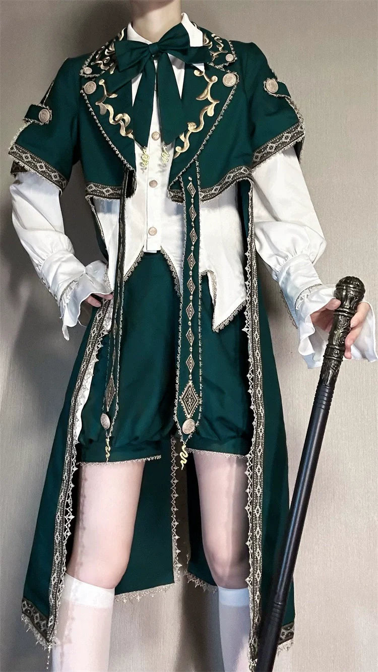 Letters from Unknown Star~Divine Envoy~Ouji Lolita Shorts Suit Military Lolita Coat and Shirt